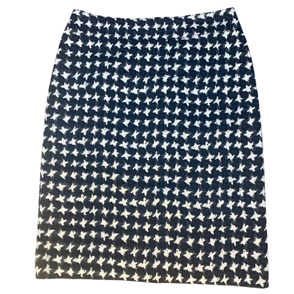 Talbots Black/White/Gray Cotton Blend Pencil Skirt Size 2P